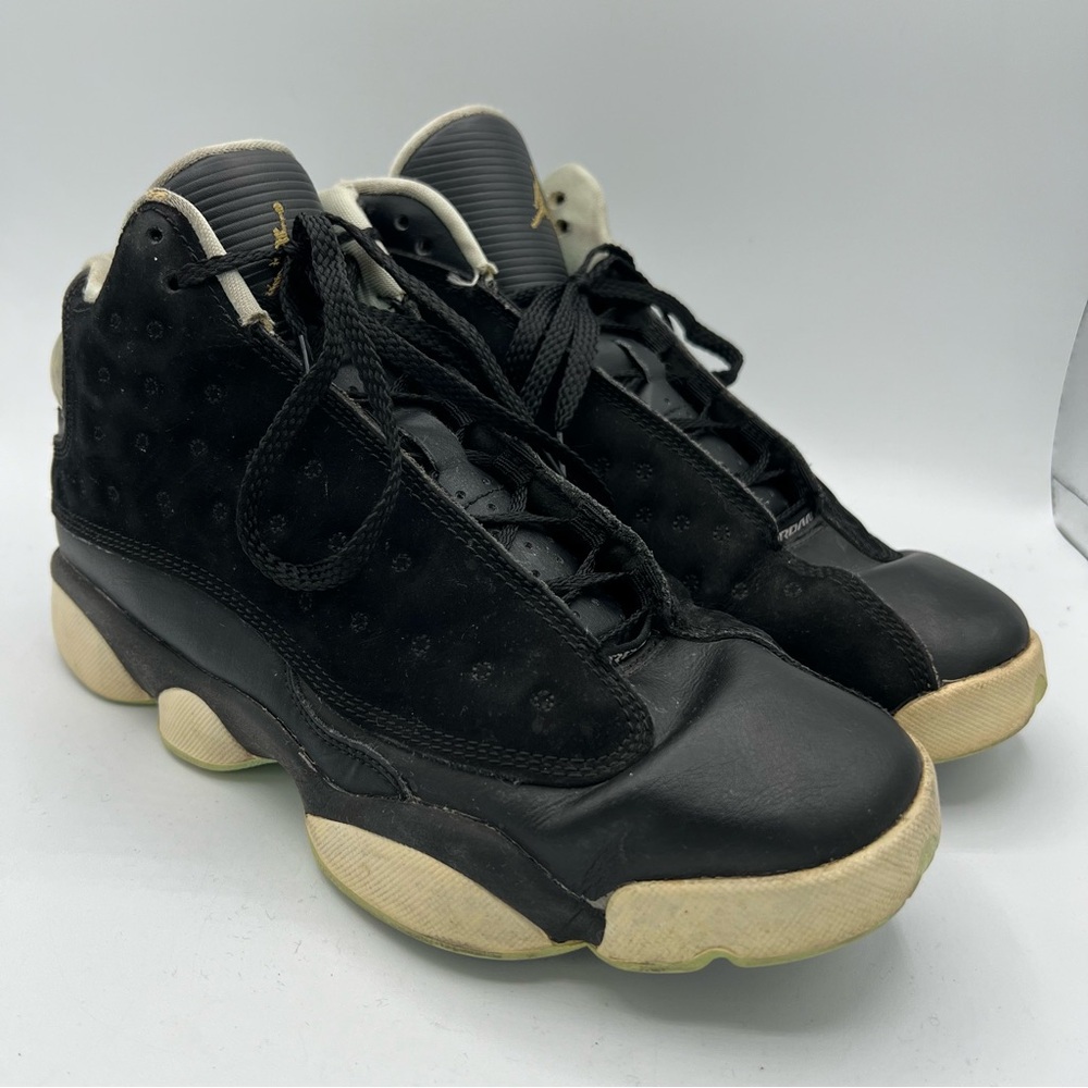 Nike Boys‎ Air Jordan 13 439358-015 Black Basketball Shoes Sneakers Size 7Y READ